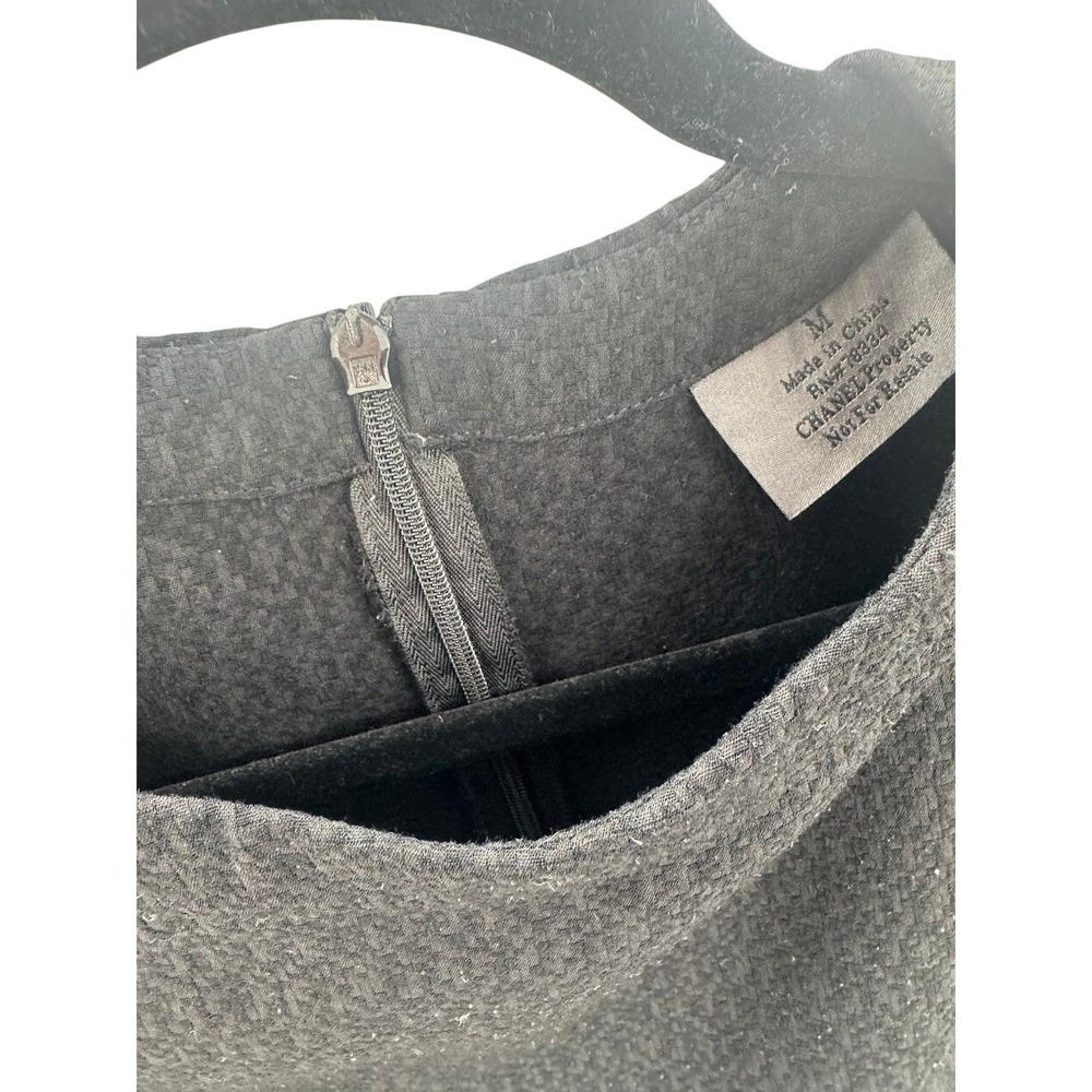Chanel Employee Blouse Size M Black Crew Neck Short Sleeve Top - Picture 3 of 8